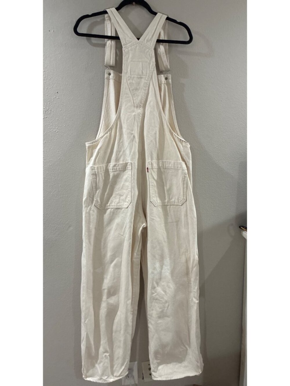 Levi's Womens Utility Denim Overalls relaxed wide leg workwear-pockets XL - Picture 2 of 8